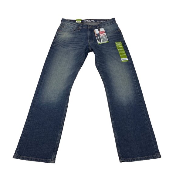 Signature by Levi Men's Flex Straight Blue Jeans Sz 32X30 - NWT - Picture 1 of 12